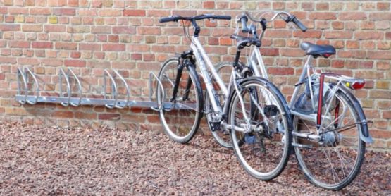  Ratelier 5 vélos mural - Angle 45° - Abri vélo