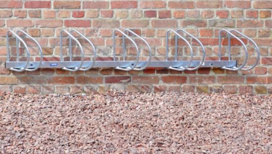  Râtelier 5 vélos mural - Angle 90° - NORMEQUIP