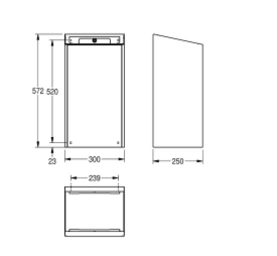  Réceptacle à déchets à montage mural | EXOS605W - KWC 