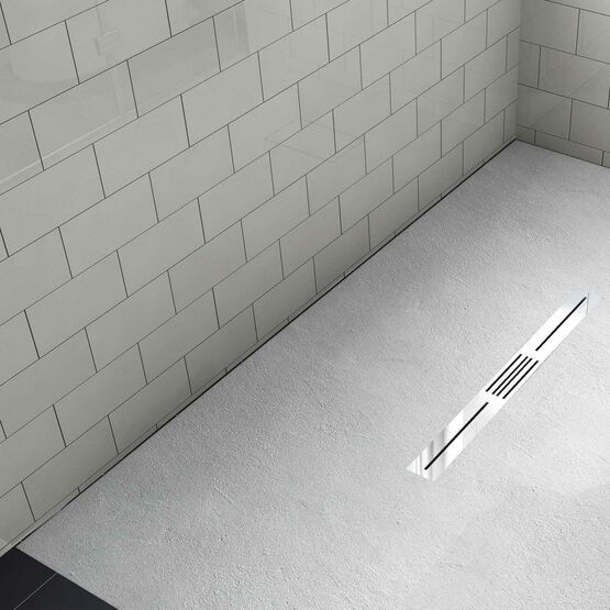 Receveur de douche antidérapant dans la masse (PN24) | ONYX Linéa Blanc - 23980WH - AKW MEDICARE
