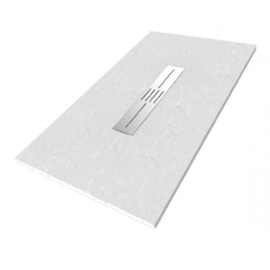 Receveur de douche antidérapant dans la masse (PN24) | ONYX Linéa Blanc - 23980WH - Receveur de douche extra-plat