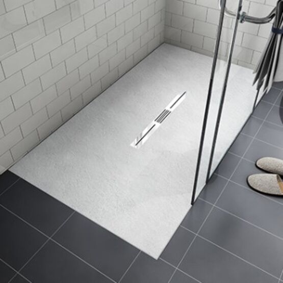 Receveur de douche antidérapant dans la masse (PN24) | ONYX Linéa Blanc - 23980WH - produit présenté par AKW MEDICARE