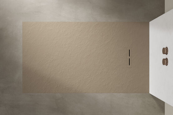 Receveur de douche au design minimaliste | ALMA SLATE - produit présenté par ACQUABELLA