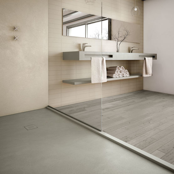 Receveur de douche au style industriel | BASE BETON - ACQUABELLA