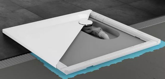 Receveur de douche en acier titane vitrifié | BetteFloor Side avec Rebords Relevés  - produit présenté par BETTE