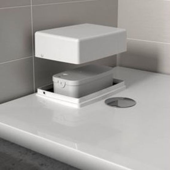 Receveur de douche extra-plat surélevé en Biocryl et Biotec | KINEMATIC intérieur - KING D'EAU