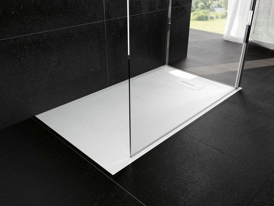  Receveur de douche rectangulaire ultra plat en acrylique Renforce | NOVELLINI Novosolid - Receveur de douche rectangulaire