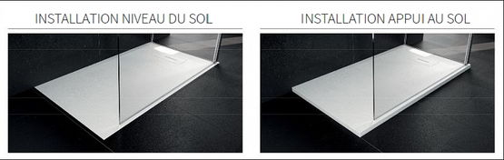 Receveur de douche rectangulaire ultra plat en acrylique Renforce | NOVELLINI Novosolid - produit présenté par NEWSANIT