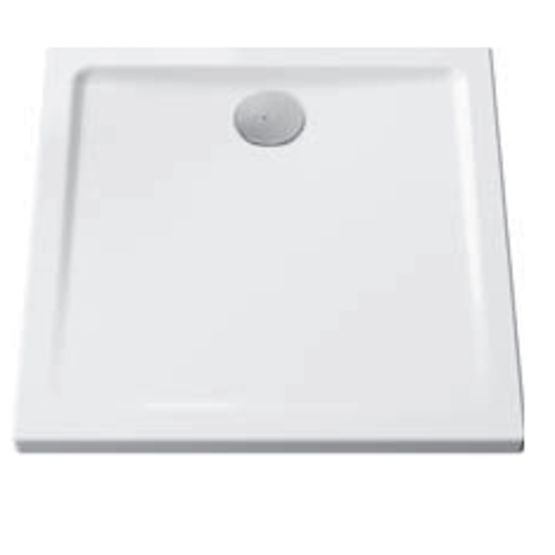 Receveur de douche ultra plat en céramique, carré à poser ou à encastrer | CASCADE 5761L003M0578 