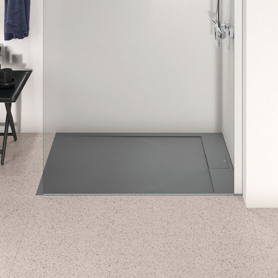 Receveur résine UltraFlat S i.life 120X80 Gris béton - produit présenté par IDEAL STANDARD