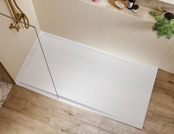 Receveur sur mesure à texture aspect textile | TEMPO ARABBA - Receveur de douche extra-plat