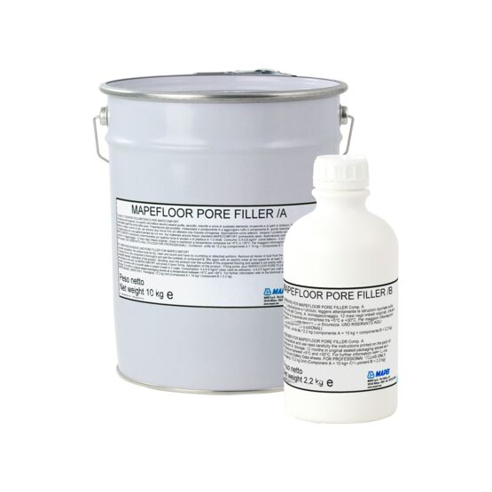 Résine polyuréthane bicomposante | MAPEFLOOR PORE FILLER pour collage et lissage des sols MAPEFLOOR COMFORT