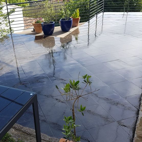 Résine étanchéité terrasse carrelée transparente en kit