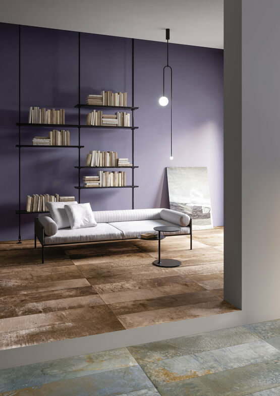 Revêtement de mur et de sol en grès cérame effet ciment/résine | Magneto  - produit présenté par FIANDRE