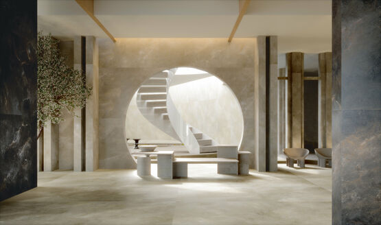  Revêtement de mur et de sol en grès cérame effet pierre | Aion Maximum  - Revêtements en matériaux naturels