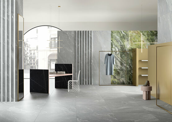 Revêtement de mur et de sol en grès cérame effet pierre | Pietre Maximum  - produit présenté par FIANDRE ARCHITECTURAL SURFACES