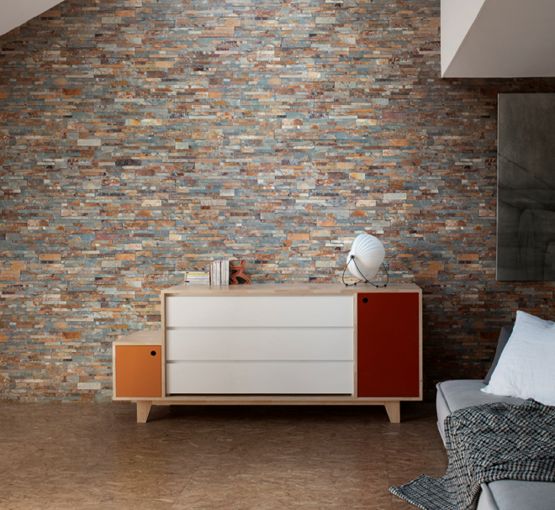 Revêtement décoratif en ardoise naturelle pour murs intérieurs | DECOPANEL MULTICOLOR_CUPA PIERRES DISTRIBUTION SARL_1