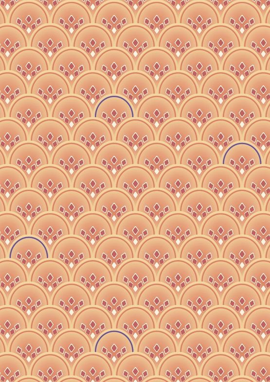  Revêtement mural PVC aux motifs d’inspiration asiatique | Asian - Revêtements vinyliques ou plastiques