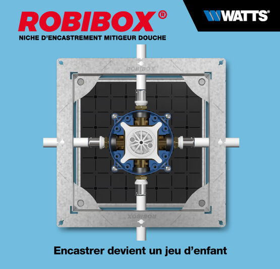 ROBIBOX - Niche d'encastrement de mitigeur de douche sur plaque de plâtre ou alvéolaire - Équipements et dispositifs de sécurité