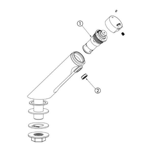Robinet de lavabo temporisé à déclenchement souple | TEMPOSOFT 2  - produit présenté par DELABIE