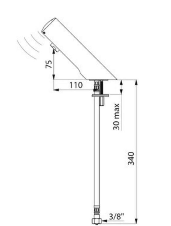 Robinet électronique à détection infrarouge pour lavabo | TEMPOMATIC 4 - produit présenté par DELABIE