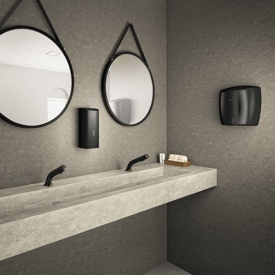 Robinet électronique de lavabo sur plage BLACK BINOPTIC | 378035 - DELABIE