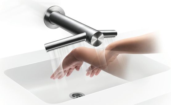  Robinet sèche-mains | Dyson Airblade Wash+Dry court - surélevé - mural  - DYSON