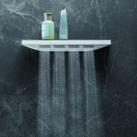  Robinetterie de douche design à jet silencieux de microgoutelettes | Rainfinity - HANSGROHE