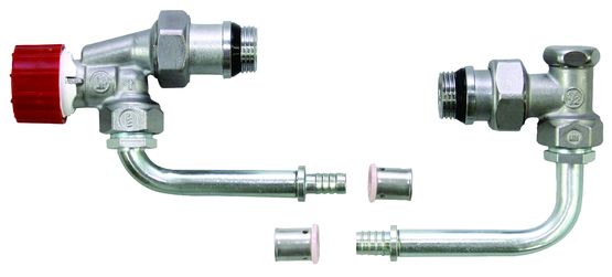  Robinetterie prémontée pour raccordement de radiateur au circuit PER | Kit RK - GIACOMINI
