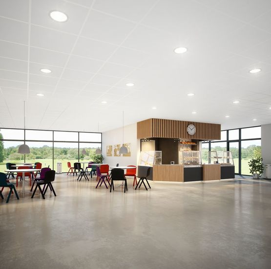  Rockfon Blanka® dB 46 | Plafond acoustique en laine de roche - Plafonds suspendus en fibre minérale