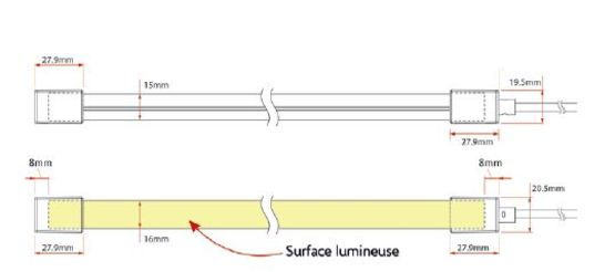  Ruban LED | Neon Flex Led Top View 1615 - 10W - IP67 - NÉON FRANCE