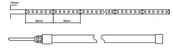  Ruban Led sur circuit imprimable souple avec auto adhésif à haute adhérence 10W - IP67 | Neon Flex Led Side View 0612 - Structures lumineuses