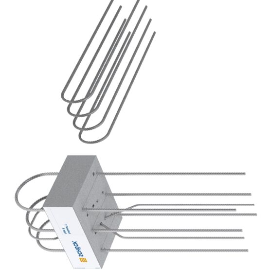 Rupteur de pont thermique pour acrotères et garde-corps en ITE | Isokorb A - produit présenté par SCHÖCK