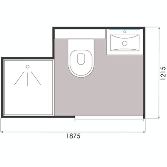 Salle de bain préfabriquée compacte pour le neuf ou la rénovation | Gamme BAUDET INTIAL | HYOTIS - produit présenté par BAUDET