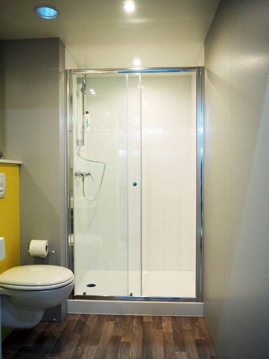 Salle de bain préfabriquée pour l’hôtellerie et le résidentiel | DIMENSIO 110 | Gamme BAUDET SMART - produit présenté par BAUDET