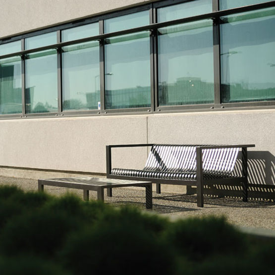 Salon urbain en acier laqué | Sofia - Banc public