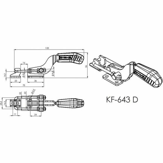 Sauterelle à crochet Kifix  | RÉF : KF-643 D - produit présenté par STENGER PRO