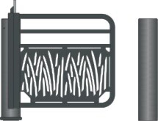  Sélectif d'accès piétons | U oscillant Standard – SEMCO - Portillons acier
