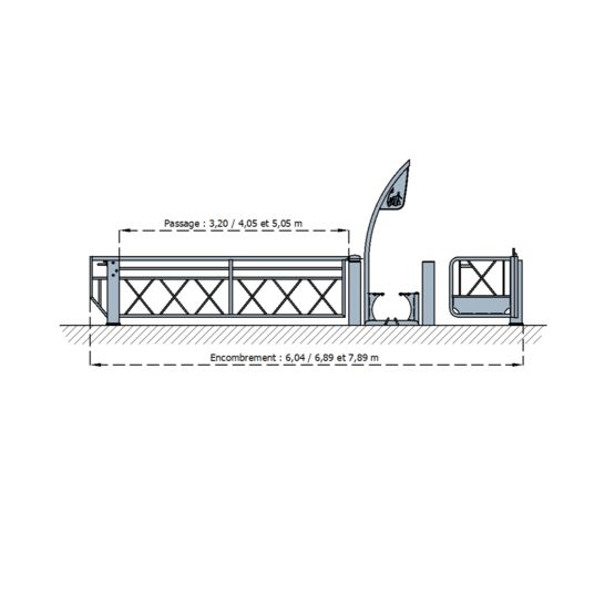 Sélectif grande largeur | Sélectif avec Pass’Vélos et U oscillant standard pour contrôle d’accès - produit présenté par SEMCO