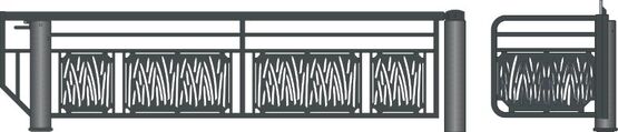  Sélectif grande largeur | Sélectif avec U oscillant standard pour contrôle d'accès - Barrières de ville