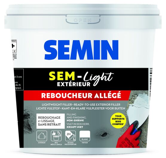 SEM-LIGHT EXTERIEUR | Enduit de rebouchage allégé