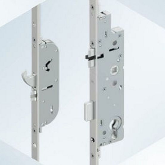 Verrou de sûreté en applique pour porte en bois - 3 pênes - aluminium TESA  Sécurité