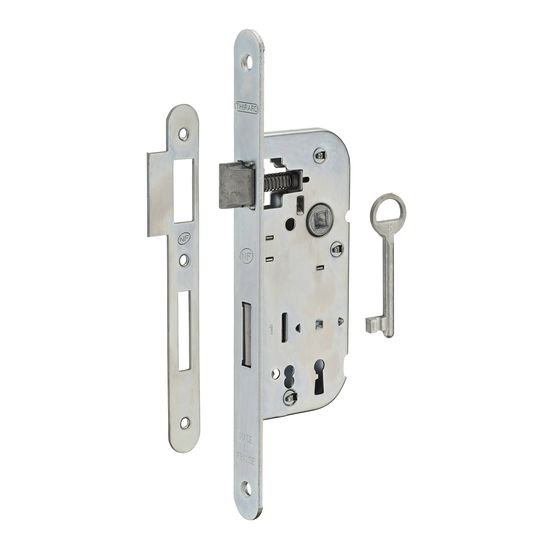 Serrure encastrable pour porte d&#039;intérieur nf z/br 1 clé