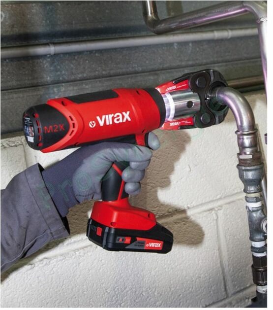 Sertisseuse Viper M2X Virax - Coffret 2 batteries 18V et chargeur avec Pince mère et sans Inserts - Capacité maxi métal 28 mm et composites 40 mm - produit présenté par PROSYNERGIE