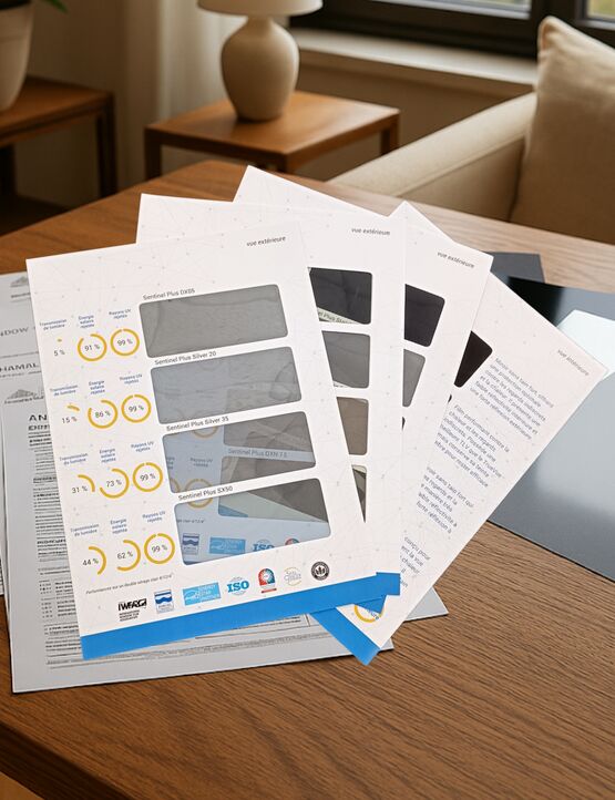 Set d’échantillons A4 de films pour vitrages | Solar Gard Saint-Gobain