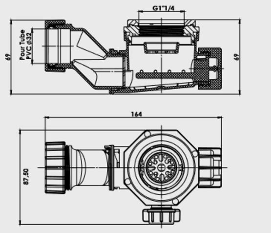 Siphon de lavabo Géni'O : extra-plat, universel et ingénieux, 100