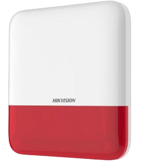 Sirène d'alarme extérieure | Hikvision AX PRO radio bidirectionnelle 110 dB avec flash rouge