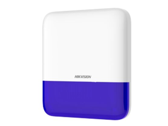 Sirène d'alarme extérieure radio | Hikvision AX PRO 110 dB avec flash bleu bidirectionnel
