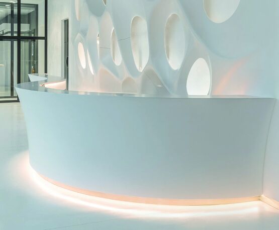 Solid Surface architectural | HIMACS translucide thermoformable pour espaces publics - produit présenté par HIMACS | LX HAUSYS EUROPE