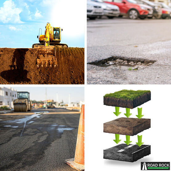  Solution de pavage voies d&#039;accès, routes &amp; piétons | ROAD ROCK | Solution à forte productivité - Revêtements en matériaux naturels